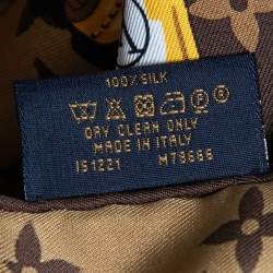 Louis Vuitton Brown Monogram Confidential Silk Square Scarf
