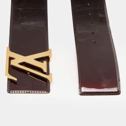 Initiales leather belt Louis Vuitton Brown size 75 cm in Leather