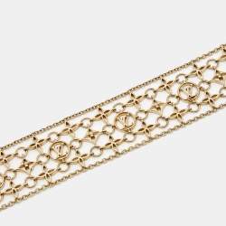 Pre Owned Louis Vuitton Filigram Gold Tone Necklace