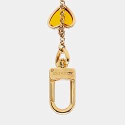 Pre Owned Louis Vuitton Gold Tone Chain Bee Fleur Bag Charm/Key Ring
