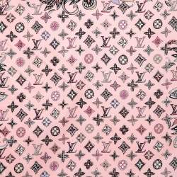 Pre Owned Louis Vuitton Pink Innocence Silk Scarf