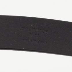 Louis Vuitton Black Embossed Leather LV Initiales Belt 85CM