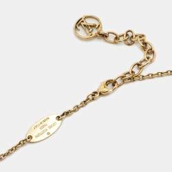 Louis Vuitton Gold Tone Essential V Necklace
