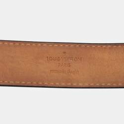 Louis Vuitton Black Epi Leather Initials Belt Size 85CM