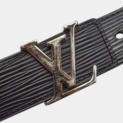 Louis Vuitton Black Epi Leather Initials Belt Size 85CM
