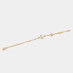 Pre Owned Louis Vuitton Speedy Faux Pearl Gold Tone Bracelet