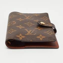 Pre Owned Louis Vuitton Monogram Canvas Small Ring Agenda PM Cover