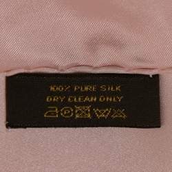 Pre Owned Louis Vuitton Pink Monogram Pattern Silk Stole