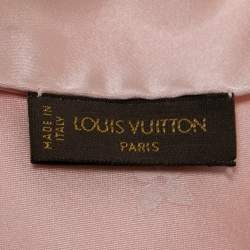 Pre Owned Louis Vuitton Pink Monogram Pattern Silk Stole