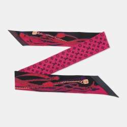 Pre Owned Louis Vuitton Pink Dreamonogram Silk Bandeau 