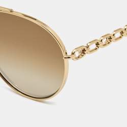 Louis Vuitton My LV Chain Round Sunglasses, Gold, One Size