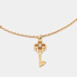 Pre Owned Louis Vuitton Lady Lucky Key Supple Crystal Gold Tone Bracelet