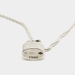 Louis Vuitton Lockit Sterling Silver Pendant Necklace
