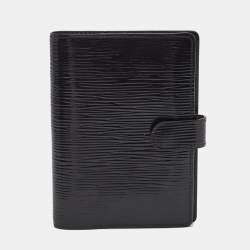 Pre Owned Louis Vuitton Black Electric Epi Leather Small Ring Agenda Cover