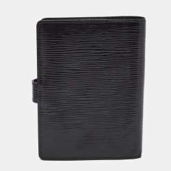Pre Owned Louis Vuitton Black Electric Epi Leather Small Ring Agenda Cover