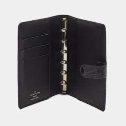 Pre Owned Louis Vuitton Black Electric Epi Leather Small Ring Agenda Cover