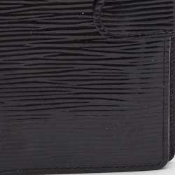 Pre Owned Louis Vuitton Black Electric Epi Leather Small Ring Agenda Cover