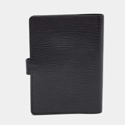 Pre Owned Louis Vuitton Black Epi Leather Small Ring Agenda Cover