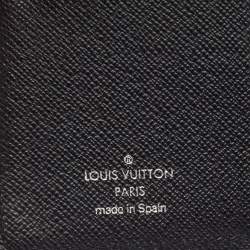 Pre Owned Louis Vuitton Black Epi Leather Small Ring Agenda Cover