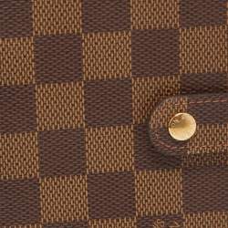 Pre Owned Louis Vuitton Damier Ebene Canvas Small Ring Agenda Cover