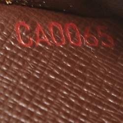 Pre Owned Louis Vuitton Damier Ebene Canvas Small Ring Agenda Cover