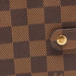 Pre Owned Louis Vuitton Damier Ebene Canvas Small Ring Agenda Cover