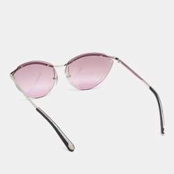 Louis Vuitton Pink/Silver Z1040W Rimless Thelma and Louise Cat Eye Sunglasses