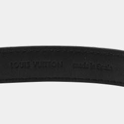 Pre Owned Louis Vuitton Damier Graphite Canvas Logo Plaque Bracelet