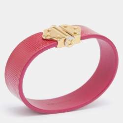 Louis vuitton pink leather on sale bracelet