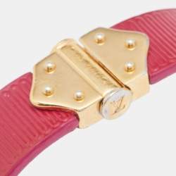 مملوكة مسبقًا سوار لوي فيتون سبريت جلد إيبي أحمر وردي 17 سم