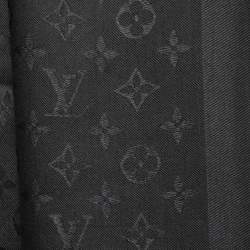 Louis Vuitton Black Classique Monogram Silk & Wool Shawl