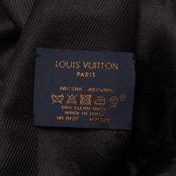 Louis Vuitton Black Classique Monogram Silk & Wool Shawl