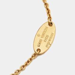 Pre Owned Louis Vuitton Essential V Lacquer Gold Tone Bracelet