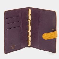 Pre Owned Louis Vuitton Tassil Yellow Epi Leather Small Ring Agenda Cover