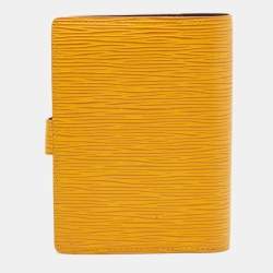 Pre Owned Louis Vuitton Tassil Yellow Epi Leather Small Ring Agenda Cover
