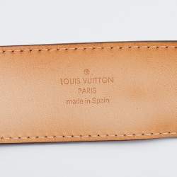 Pre Owned Louis Vuitton Amarante Monogram Vernis Fleur Buckle Belt 90CM