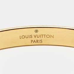 Louis Vuitton Nanogram Two Tone Cuff Bracelet S