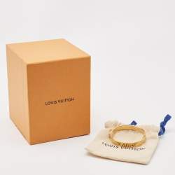 Louis Vuitton Nanogram Two Tone Cuff Bracelet S
