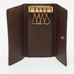 Louis Vuitton, Accessories, Authentic Louis Vuitton Damier Ebene 4 Key  Ring Holder Brown Checkered Pattern