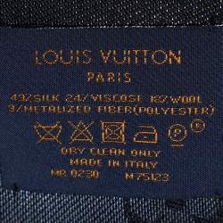 Pre Owned Louis Vuitton Black Monogram Shine Shawl