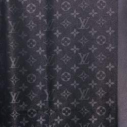 Louis Vuitton Black Logo Monogram Shine Shawl