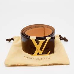 Louis Vuitton Amarante Vernis Leather LV Initiales Waist Belt 75 CM