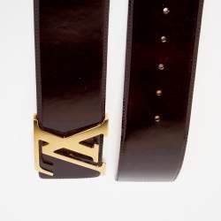 Louis Vuitton Amarante Vernis Leather LV Initiales Waist Belt 75 CM