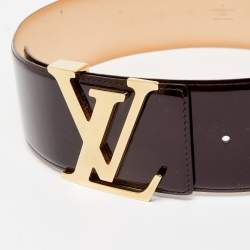 Louis Vuitton Amarante Vernis Leather LV Initiales Waist Belt 75 CM