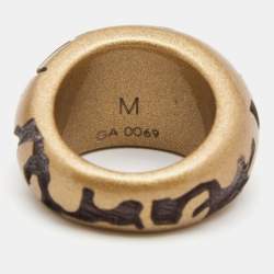 Louis Vuitton Wood Lacquer Monogram Ring Size 54
