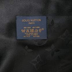 Louis Vuitton Black Wool & Silk Classique Monogram Shawl