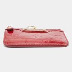 Pre Owned Louis Vuitton Pomme D’amour Monogram Vernis Key Pouch