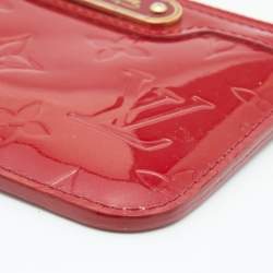 Pre Owned Louis Vuitton Pomme D’amour Monogram Vernis Key Pouch