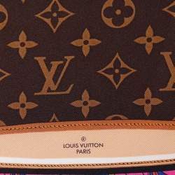 Pre Owned Louis Vuitton Multicolor Confidential Garden printed Silk Square Scarf