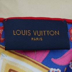 Pre Owned Louis Vuitton Multicolor Confidential Garden printed Silk Square Scarf